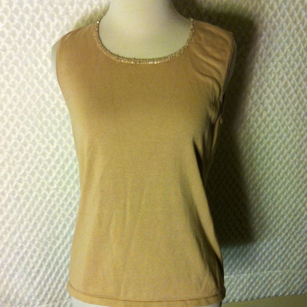 Draper's & Damon's Silk Blend Sequin Top